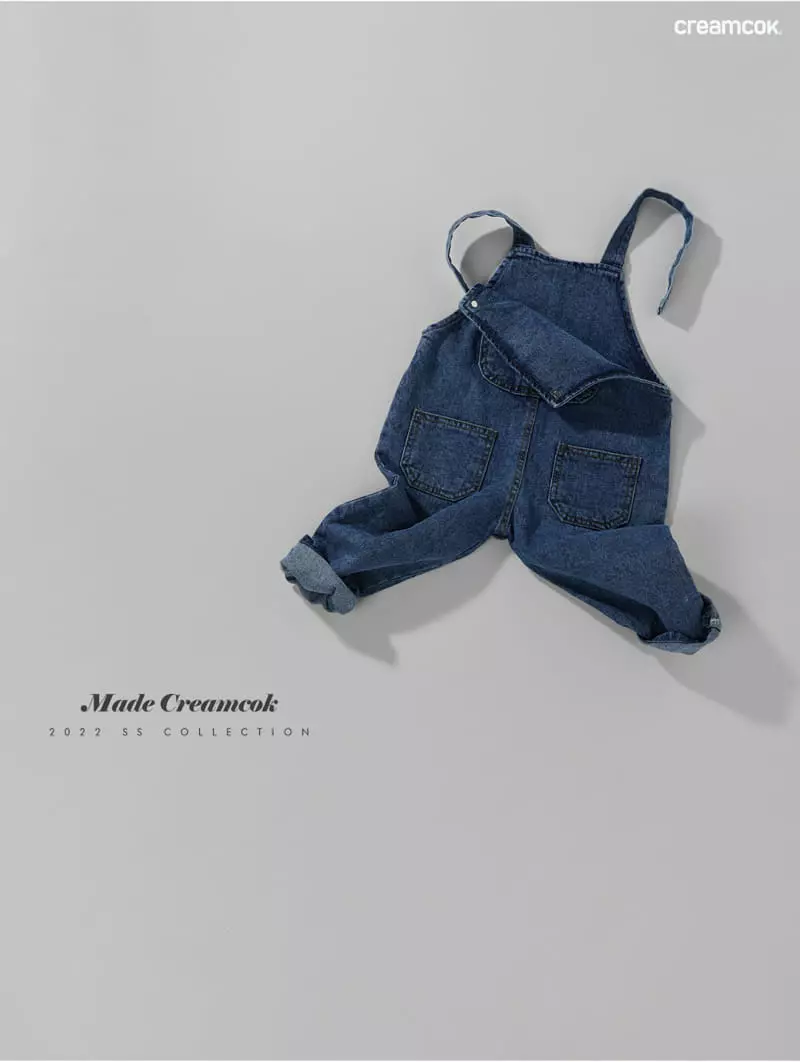 Creamcok - Korean Children Fashion - #fashionkids - Cok Cok Denim Dungarees - 2