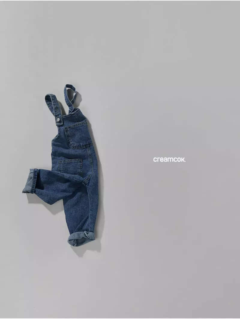Creamcok - Korean Children Fashion - #kidsshorts - Cok Cok Denim Dungarees - 3