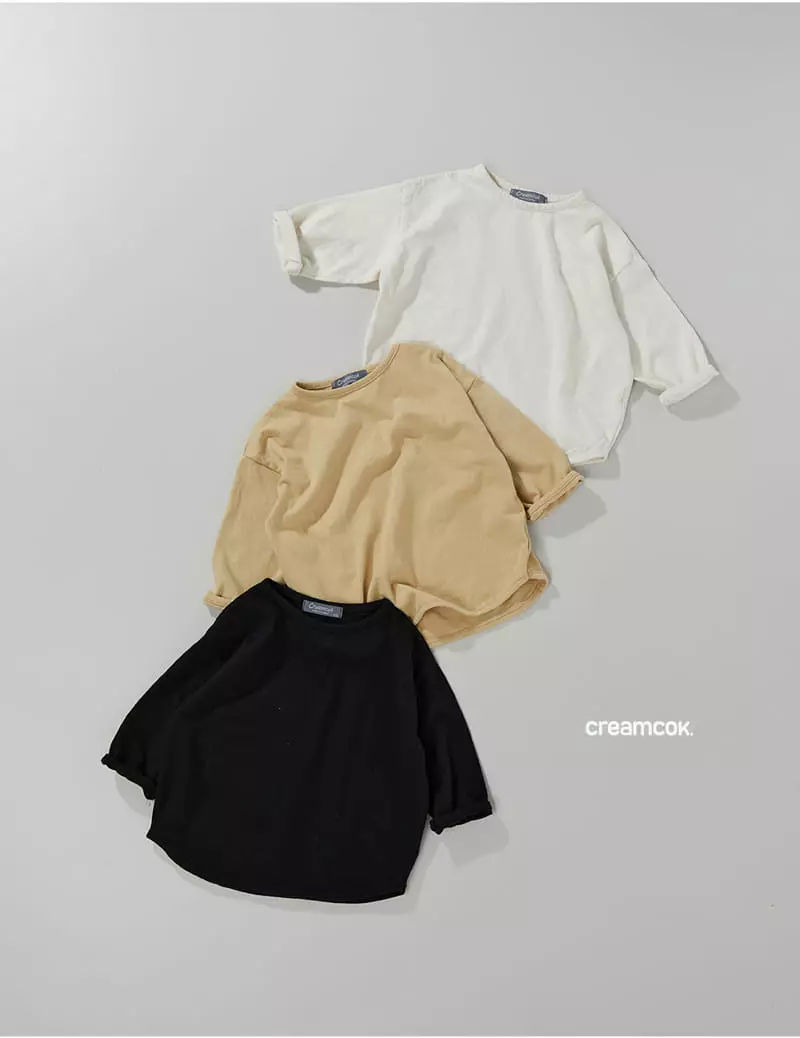 Creamcok - Korean Children Fashion - #kidzfashiontrend - Saily Simple Tee - 5