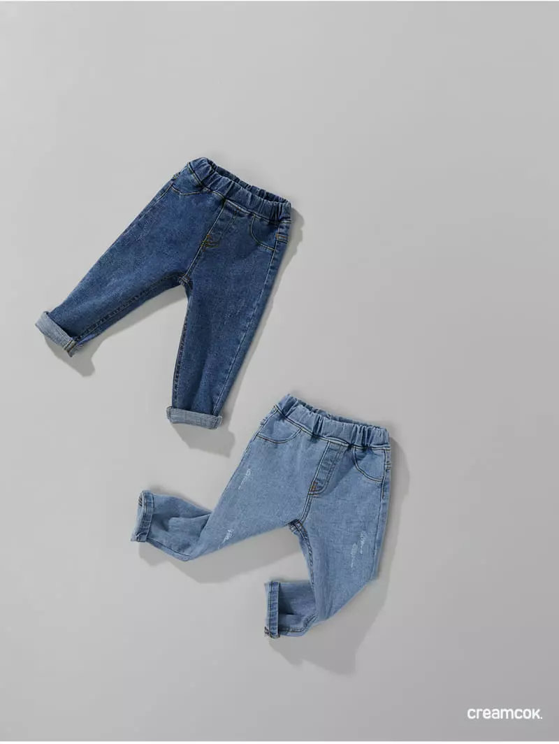 Creamcok - Korean Children Fashion - #littlefashionista - Style Denim Leggings