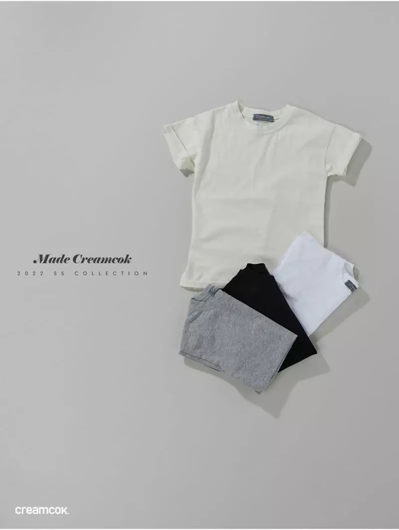 Creamcok - Korean Children Fashion - #magicofchildhood - Layered Slit Short Sleeves Tee - 3