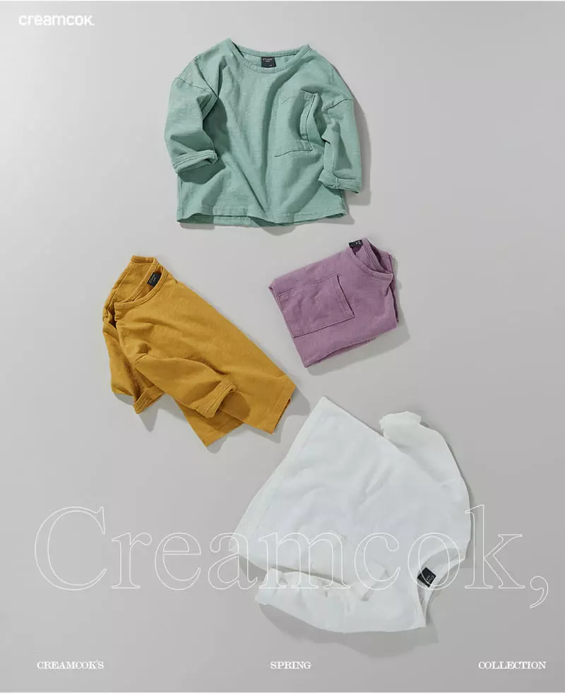 Creamcok - Korean Children Fashion - #todddlerfashion - Pocket Slav Tee - 8