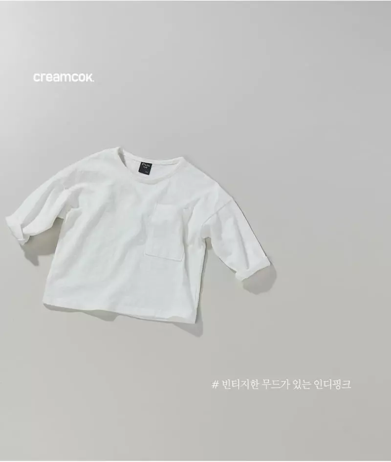 Creamcok - Korean Children Fashion - #toddlerclothing - Pocket Slav Tee - 9