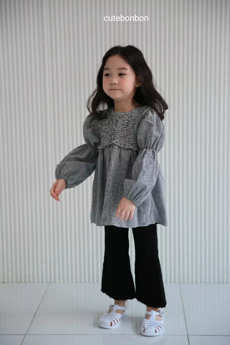 Cutebonbon - Korean Children Fashion - #Kfashion4kids - Check Smocked Blouse - 11