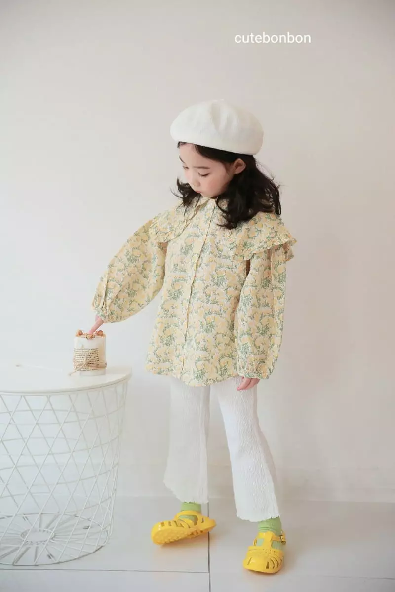 Cutebonbon - Korean Children Fashion - #childofig - Frill Big Collar Blouse - 3