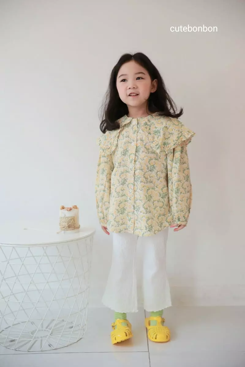 Cutebonbon - Korean Children Fashion - #childofig - Frill Big Collar Blouse - 4