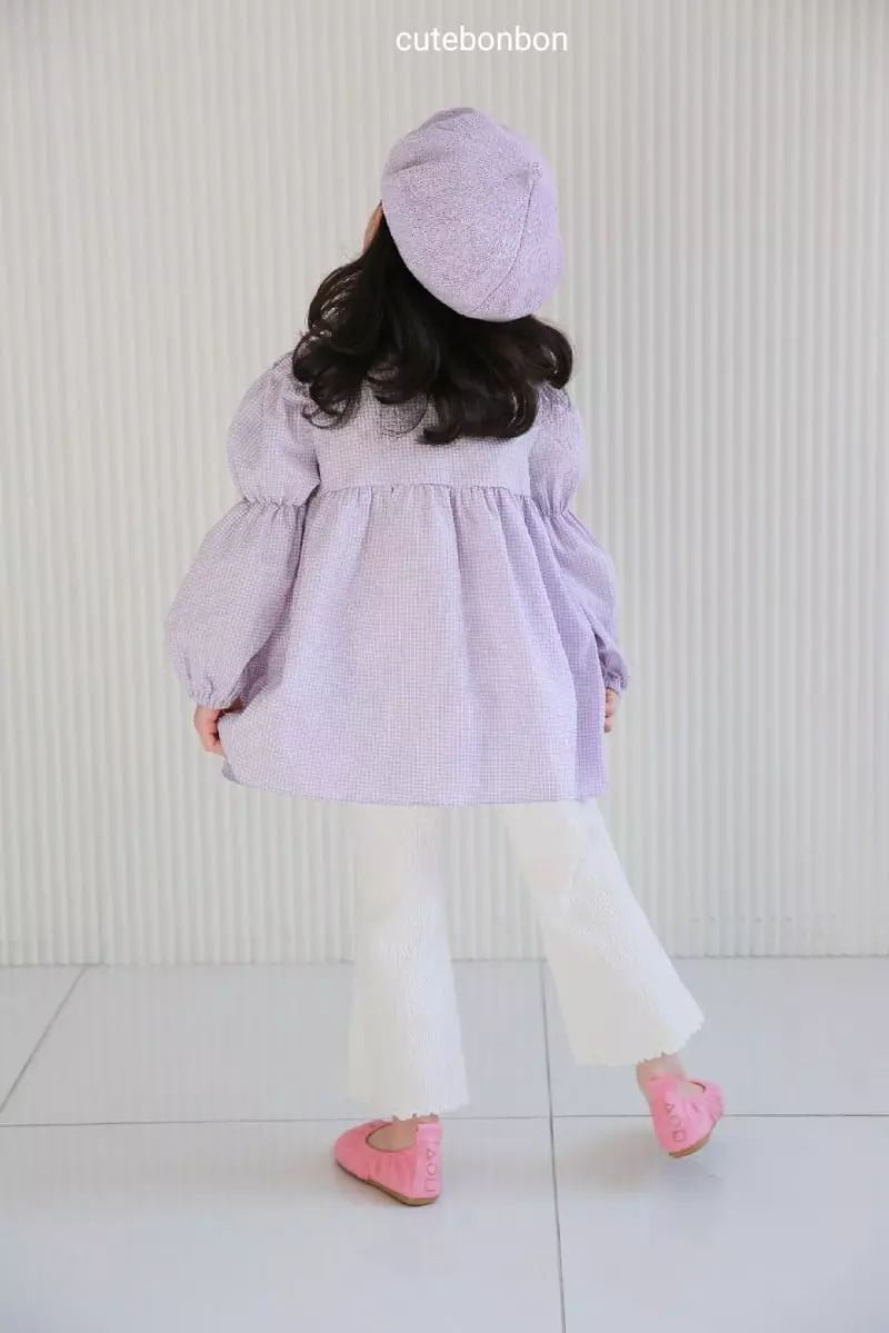 Cutebonbon - Korean Children Fashion - #childofig - Check Smocked Blouse - 2