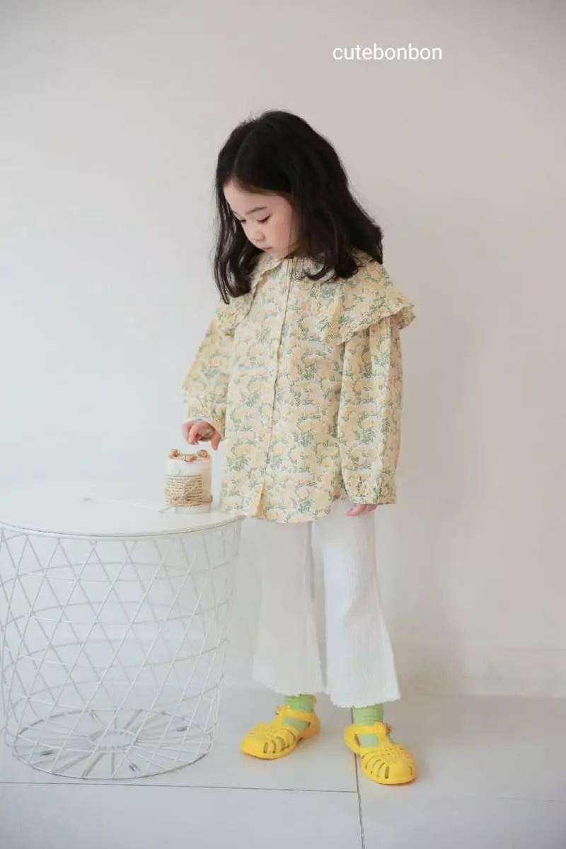 Cutebonbon - Korean Children Fashion - #childrensboutique - Frill Big Collar Blouse - 5