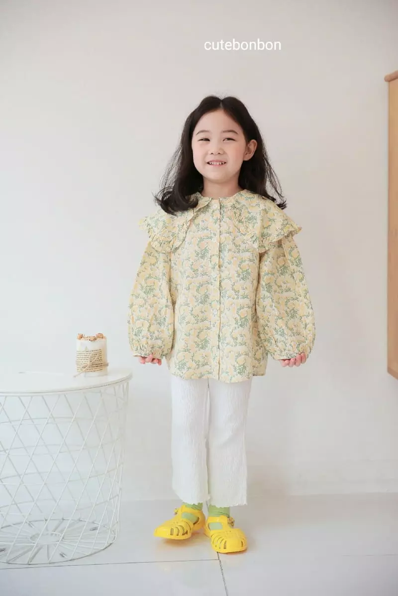 Cutebonbon - Korean Children Fashion - #designkidswear - Frill Big Collar Blouse - 6