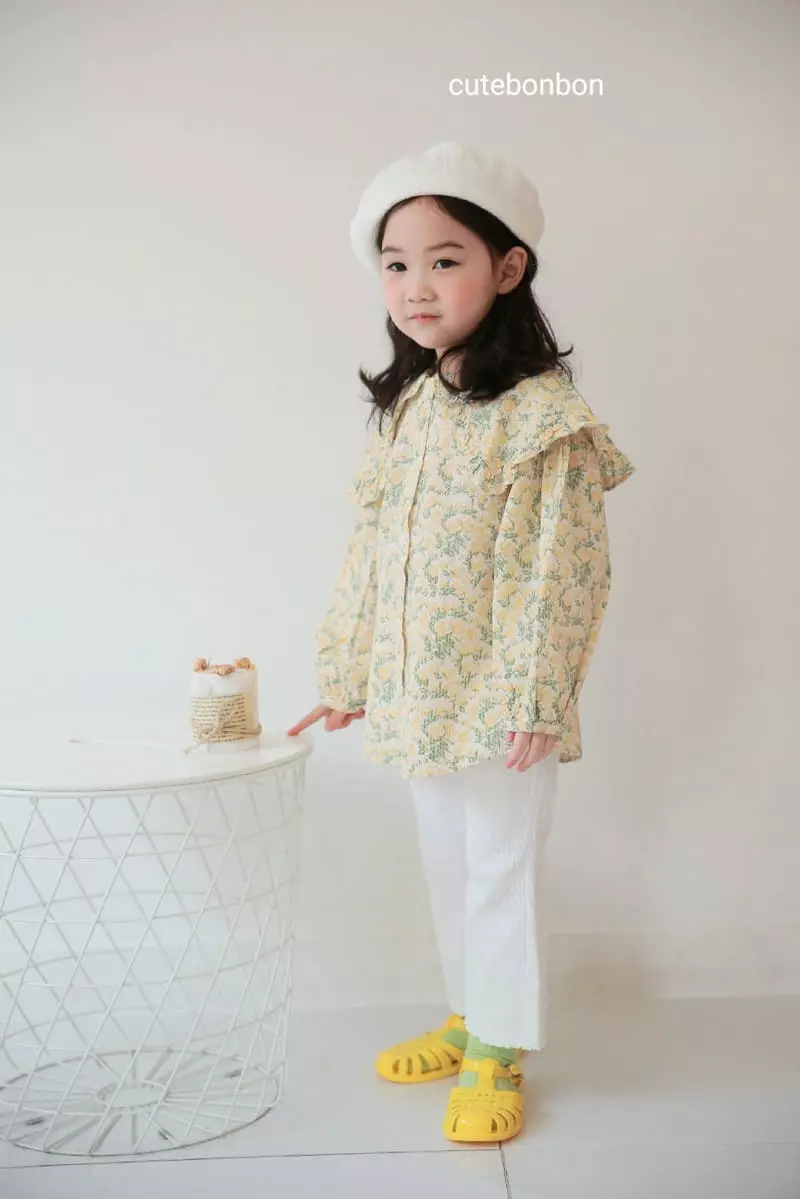 Cutebonbon - Korean Children Fashion - #fashionkids - Frill Big Collar Blouse - 8