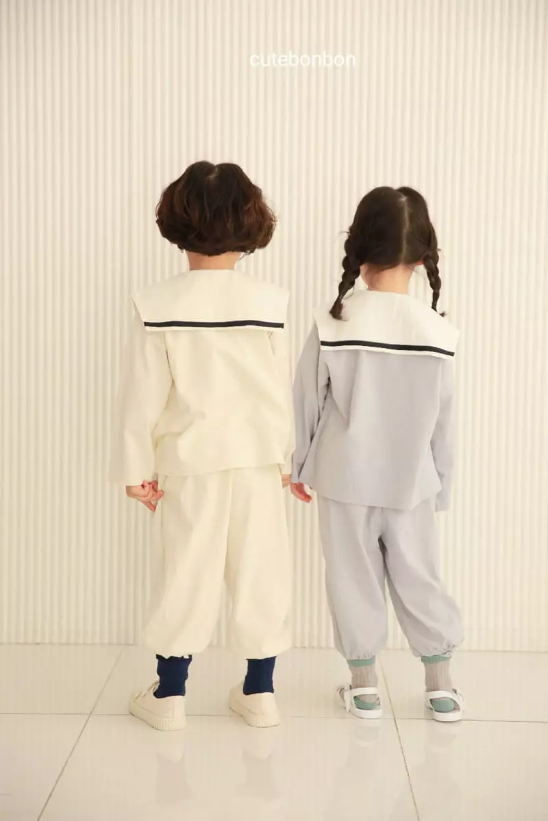 Cutebonbon - Korean Children Fashion - #kidsstore - Sailor Callor Top Bottom Set
