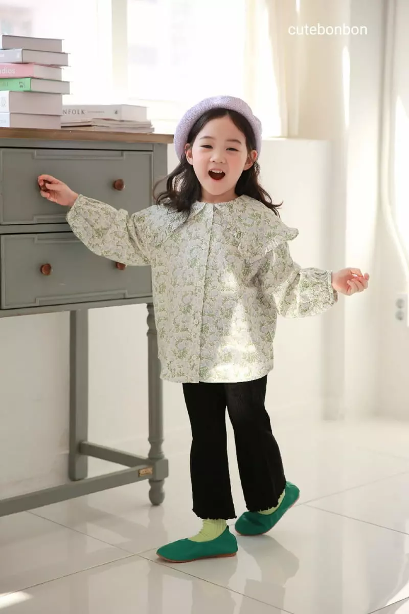 Cutebonbon - Korean Children Fashion - #kidzfashiontrend - Frill Big Collar Blouse - 11