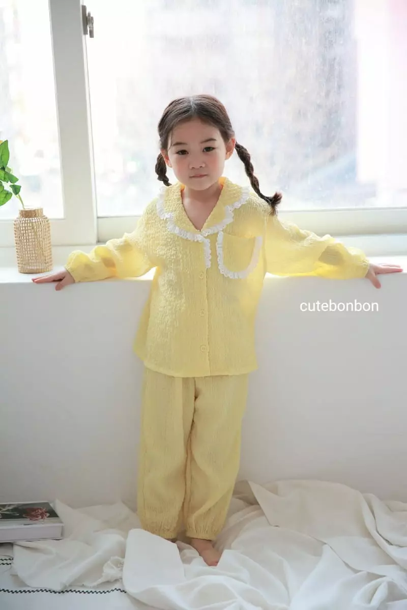 Cutebonbon - Korean Children Fashion - #littlefashionista - Jijimi Frill Pajamas