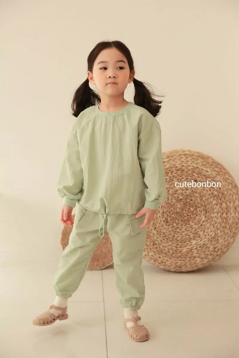 Cutebonbon - Korean Children Fashion - #littlefashionista - String Anorak Top Bottom Set - 5