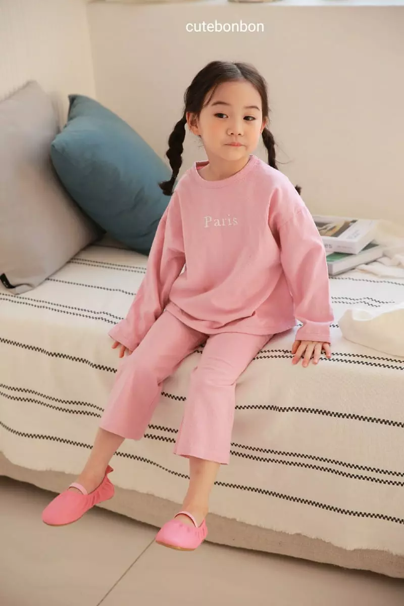 Cutebonbon - Korean Children Fashion - #littlefashionista - Paris Top Bottom Set - 2