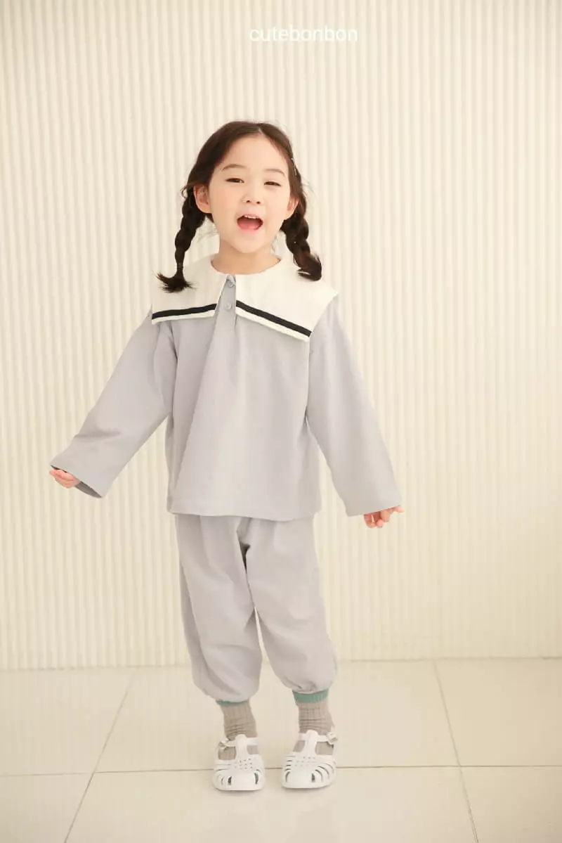 Cutebonbon - Korean Children Fashion - #magicofchildhood - Sailor Callor Top Bottom Set - 5