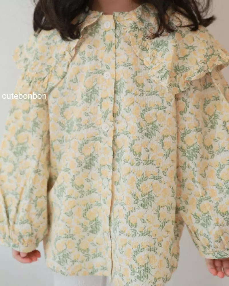 Cutebonbon - Korean Children Fashion - #minifashionista - Frill Big Collar Blouse