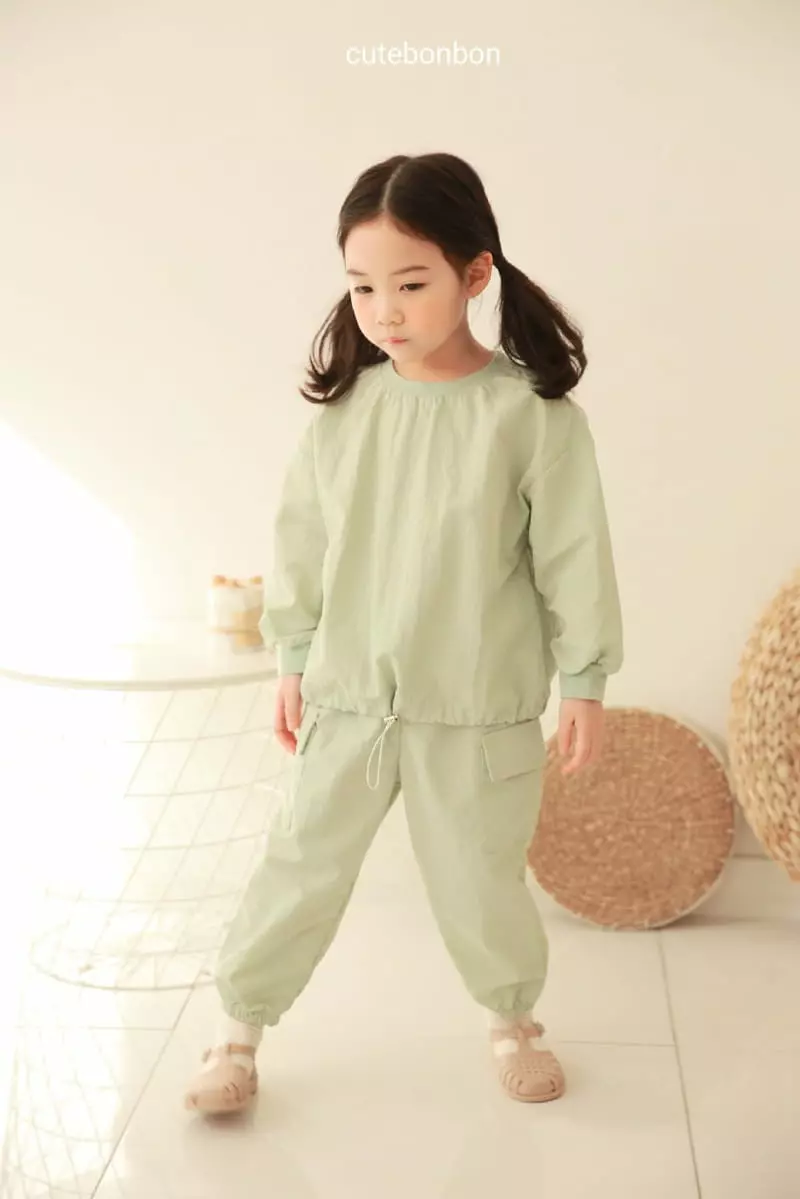 Cutebonbon - Korean Children Fashion - #prettylittlegirls - String Anorak Top Bottom Set - 8