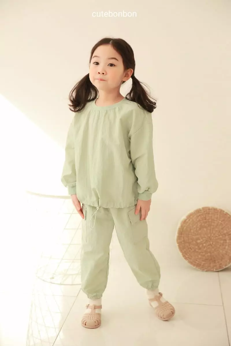 Cutebonbon - Korean Children Fashion - #stylishchildhood - String Anorak Top Bottom Set - 11