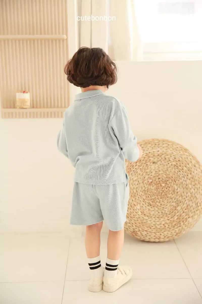 Cutebonbon - Korean Children Fashion - #todddlerfashion - Terry Collar Top Bottom Set - 10