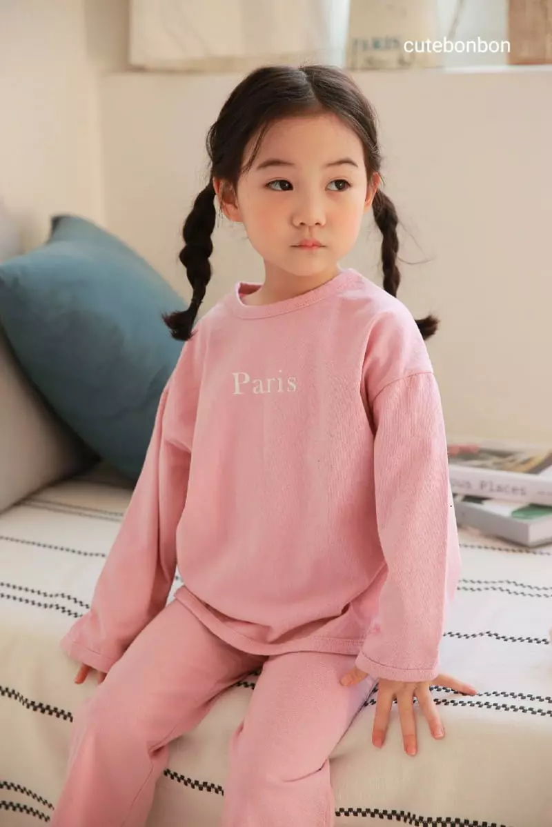 Cutebonbon - Korean Children Fashion - #todddlerfashion - Paris Top Bottom Set - 6