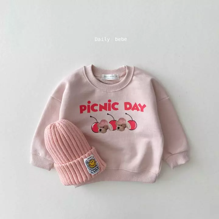 Daily Bebe - Korean Children Fashion - #childofig - Picnic Sweatshirt - 3