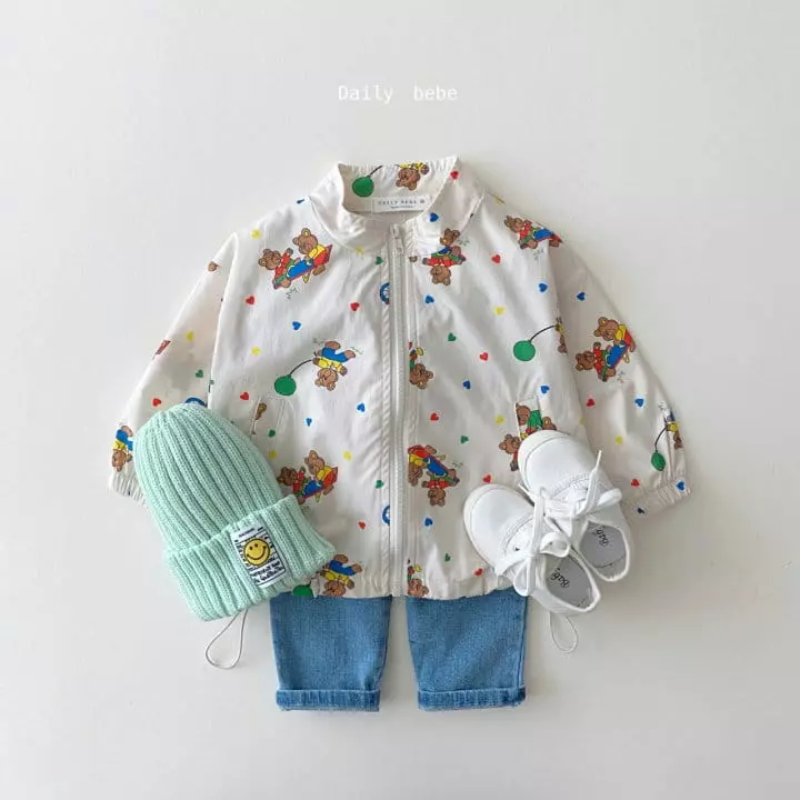 Daily Bebe - Korean Children Fashion - #childofig - Spring Pattern Windbreaker - 3