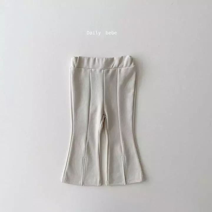 Daily Bebe - Korean Children Fashion - #childofig - Spring Slit Bootscut Pants - 3