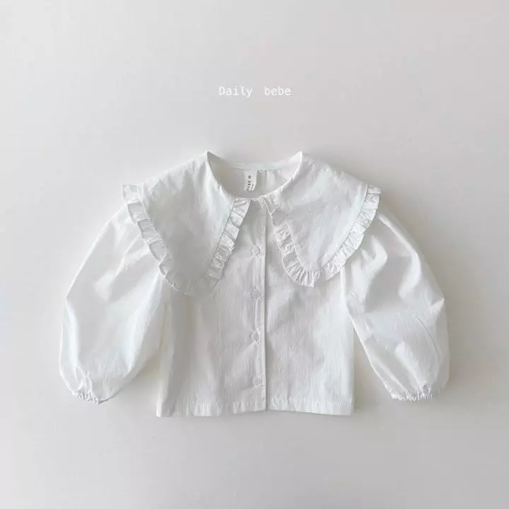Daily Bebe - Korean Children Fashion - #childofig - Spring Collar Blouse - 2