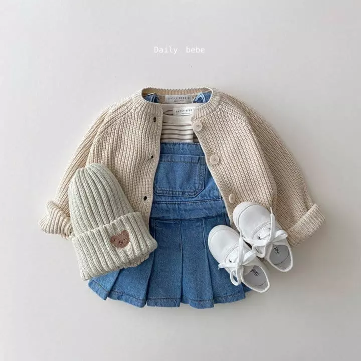 Daily Bebe - Korean Children Fashion - #childofig - Dungarees Wrinkle Skirt  - 7
