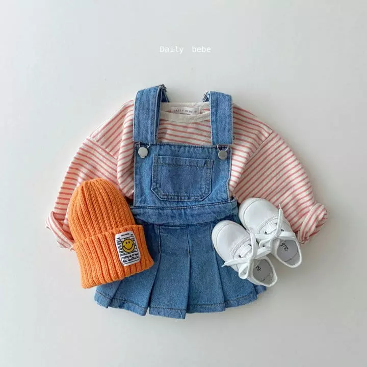 Daily Bebe - Korean Children Fashion - #childofig - Stripes Piping Tee - 5