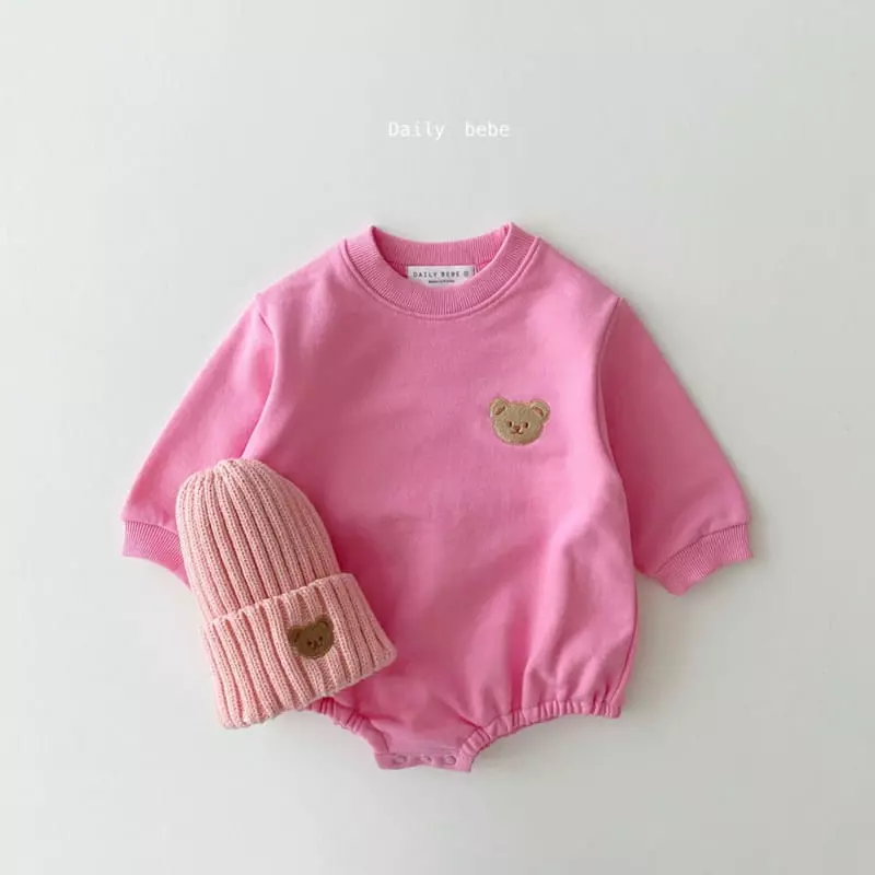 Daily Bebe - Korean Children Fashion - #stylishchildhood - Bear Baby Bodysuit - 4