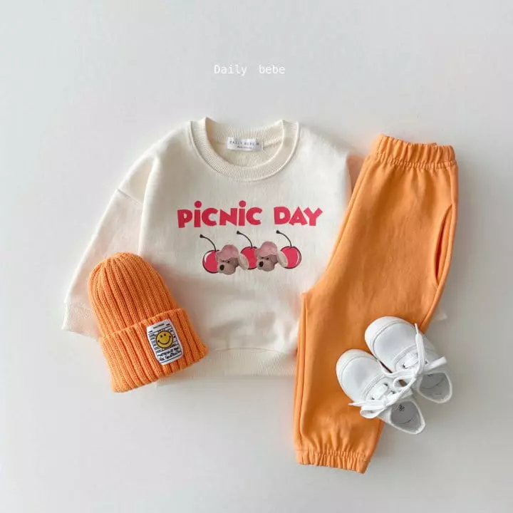 Daily Bebe - Korean Children Fashion - #childofig - Picnic Sweatshirt - 4