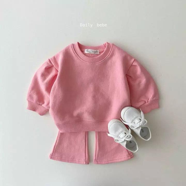 Daily Bebe - Korean Children Fashion - #childrensboutique - Puff Bootscut To Set