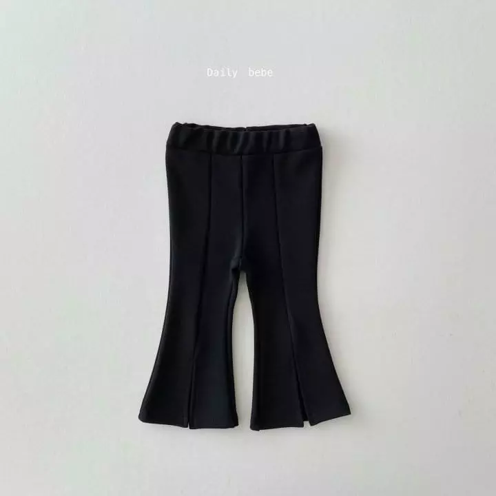 Daily Bebe - Korean Children Fashion - #childofig - Spring Slit Bootscut Pants - 4