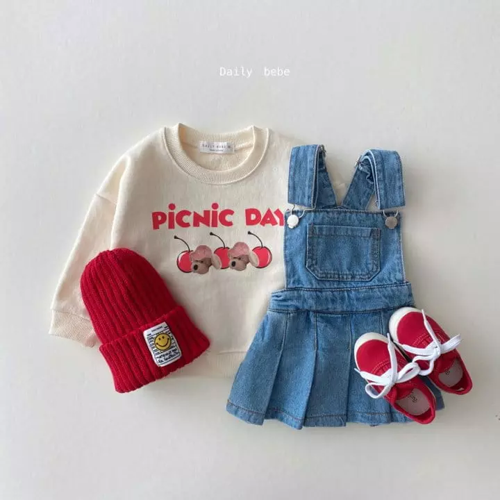 Daily Bebe - Korean Children Fashion - #designkidswear - Picnic Sweatshirt - 5