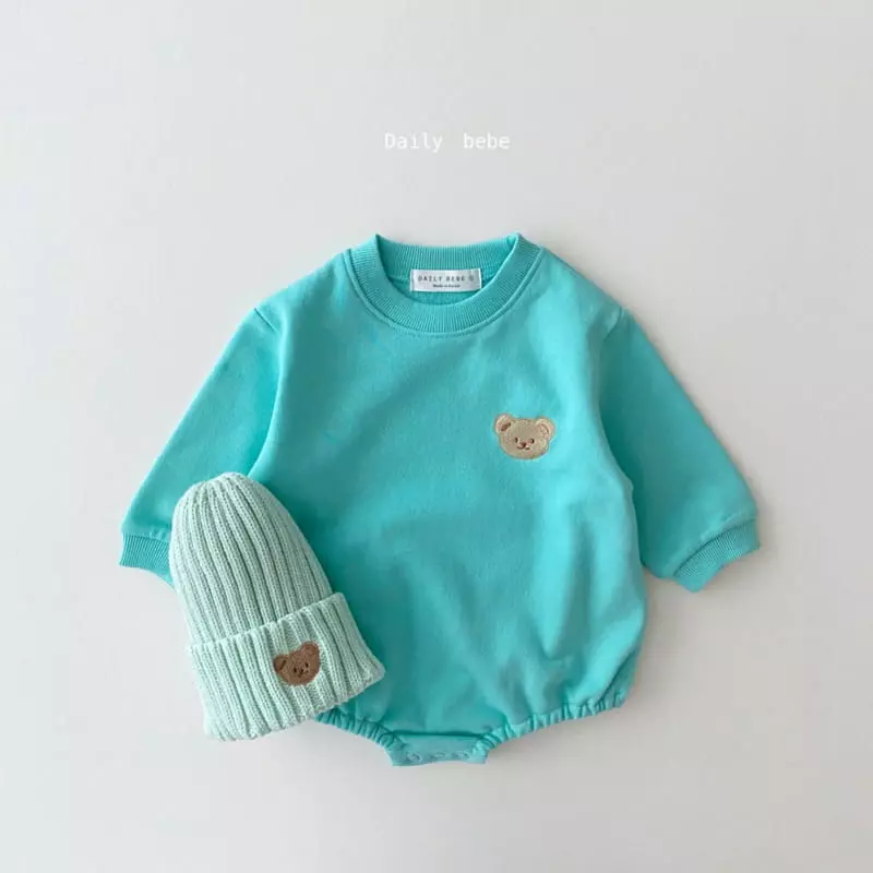 Daily Bebe - Korean Children Fashion - #designkidswear - Bear Baby Bodysuit - 6