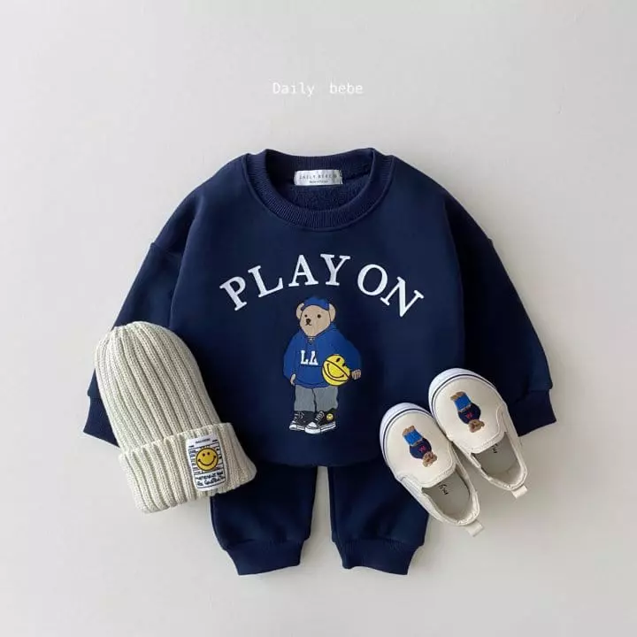 Daily Bebe - Korean Children Fashion - #discoveringself - Play One Top Bottom Set - 5