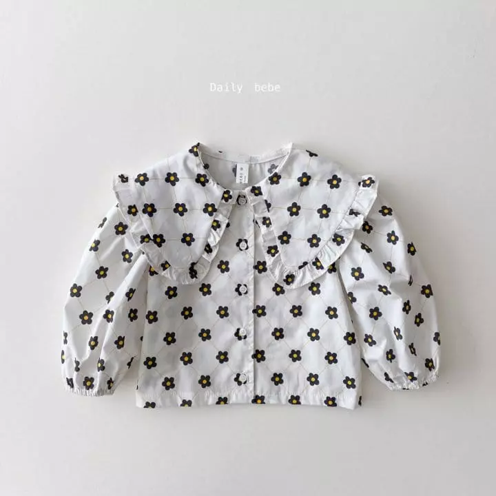 Daily Bebe - Korean Children Fashion - #designkidswear - Collar Blouse Ivory - 4