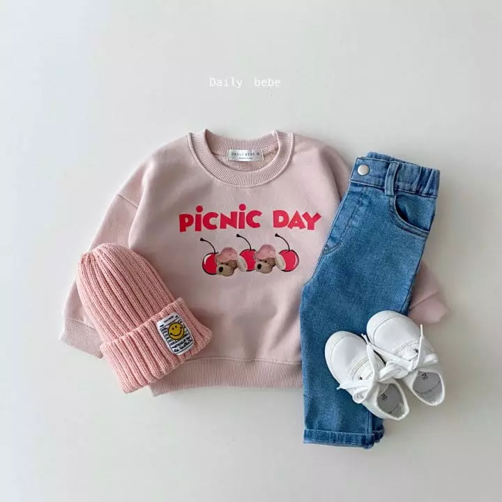 Daily Bebe - Korean Children Fashion - #fashionkids - Picnic Sweatshirt - 7