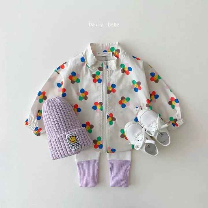 Daily Bebe - Korean Children Fashion - #fashionkids - Spring Pattern Windbreaker - 8