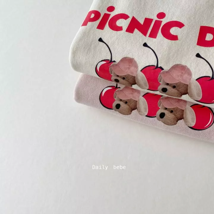 Daily Bebe - Korean Children Fashion - #kidsshorts - Picnic Sweatshirt - 8
