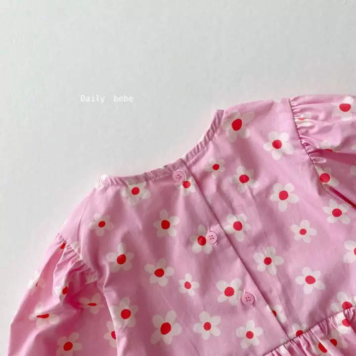 Daily Bebe - Korean Children Fashion - #kidsshorts - Cancan Flower One-piece - 3
