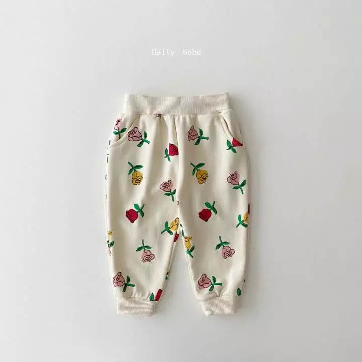 Daily Bebe - Korean Children Fashion - #kidsshorts - Rose Top Bottom Set - 2