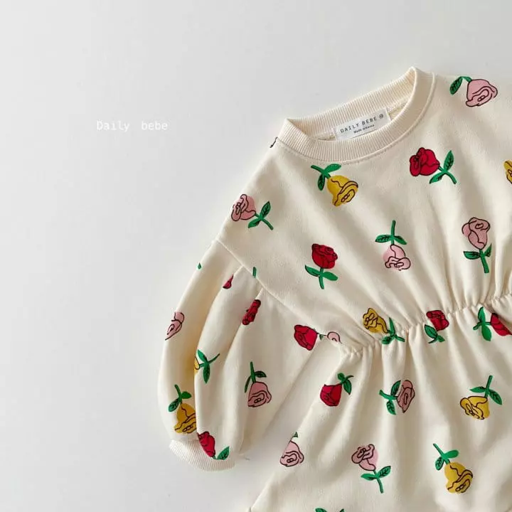 Daily Bebe - Korean Children Fashion - #kidsshorts - Rose One-piece