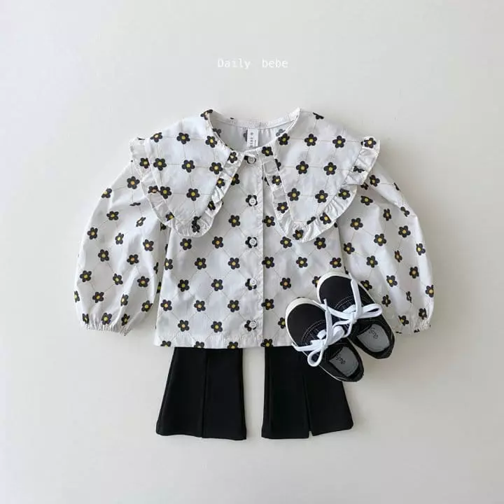 Daily Bebe - Korean Children Fashion - #kidsshorts - Spring Slit Bootscut Pants - 8
