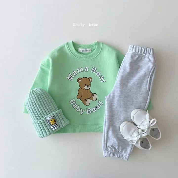 Daily Bebe - Korean Children Fashion - #kidsshorts - Mama Bear Sweatshirt - 11