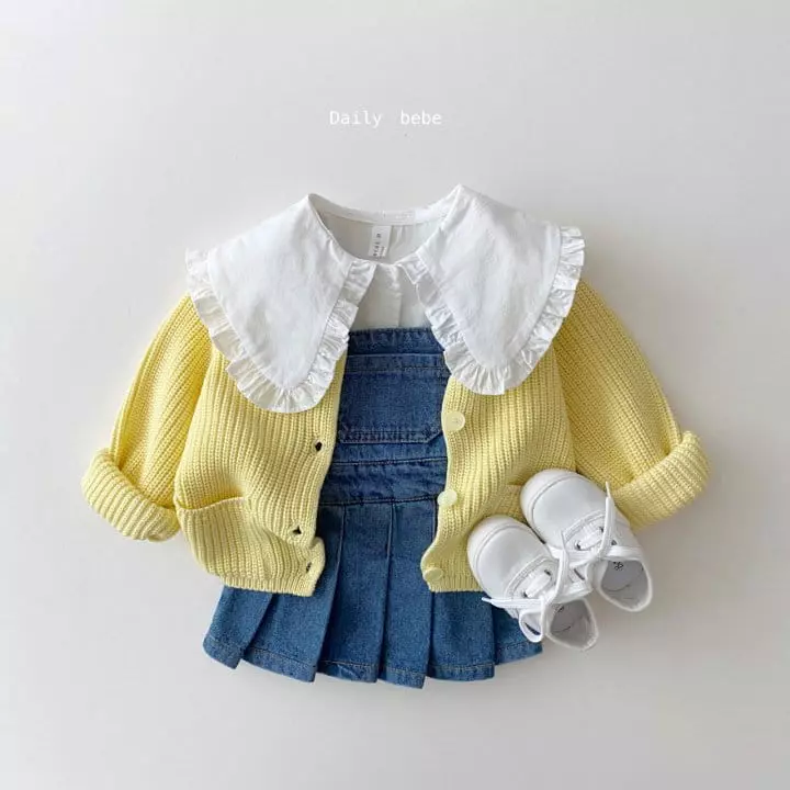 Daily Bebe - Korean Children Fashion - #littlefashionista - Collar Blouse Ivory - 10
