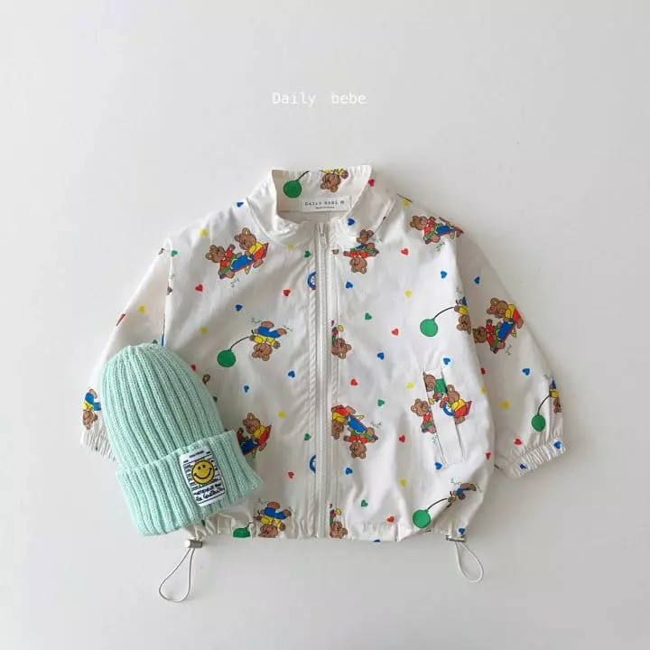 Daily Bebe - Korean Children Fashion - #minifashionista - Spring Pattern Windbreaker