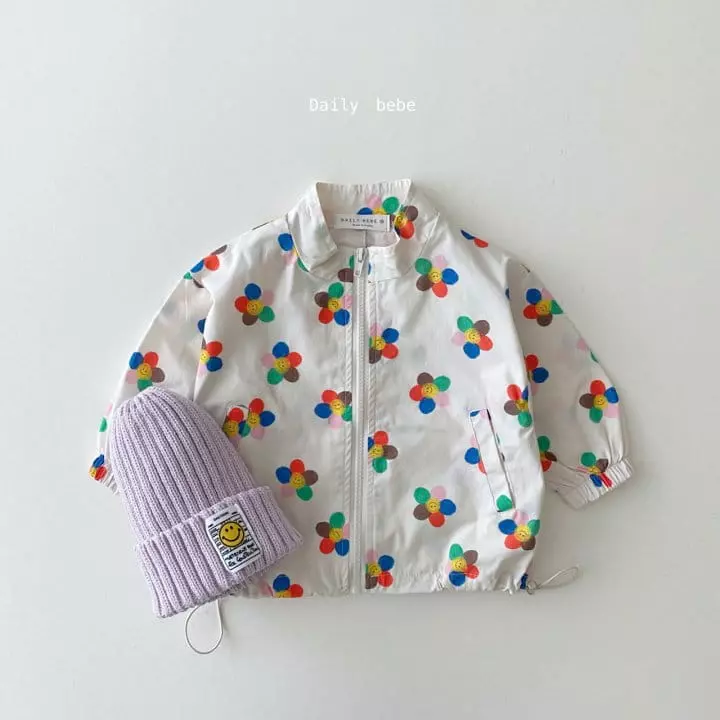 Daily Bebe - Korean Children Fashion - #prettylittlegirls - Spring Pattern Windbreaker - 2